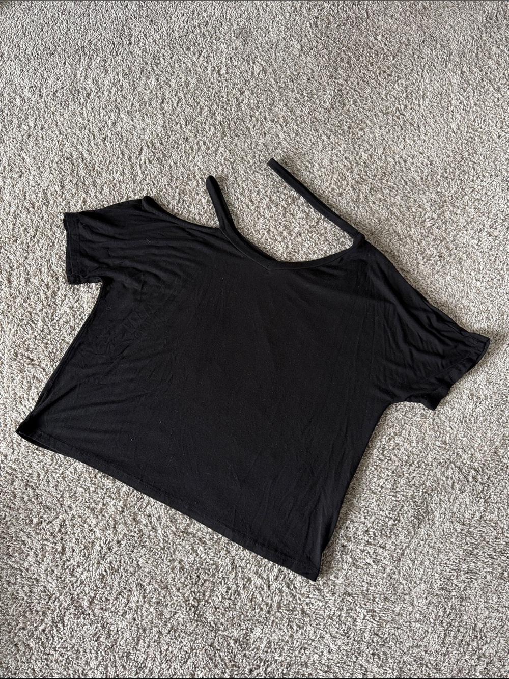 Black Women's Off-Shoulder Tee - SHEIN